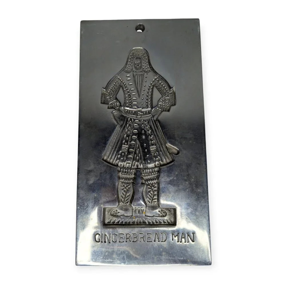 Vintage Pewter Williamsburg VA Gingerbread Man Soldier Mold CW 24-20 11.25